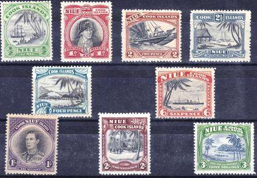 NIUE - 1944 - FULL SET LIGHTLY MOUNTED MINT - SG89-97 - CAT VALUE = R 735.00!! - VIEW BELOW