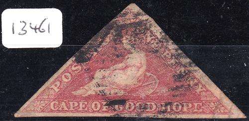 COGH - 1858 - 1d PALE ROSE - USED - 3 MARGINS!! - WITH CERTIFICATE (READ) - CV = R 4,500.00!! (FS)