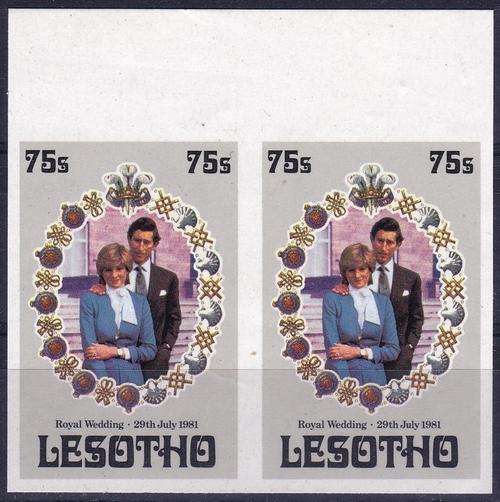 LESOTHO - ROYAL WEDDING PAIR UNMOUNTED MINT - "IMPERF" !! - (X)