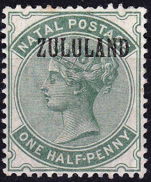 ZULULAND - QUEEN VICTORIA - SACC12 - HINGED MINT - CAT VAL = R 800.00 - VIEW BELOW