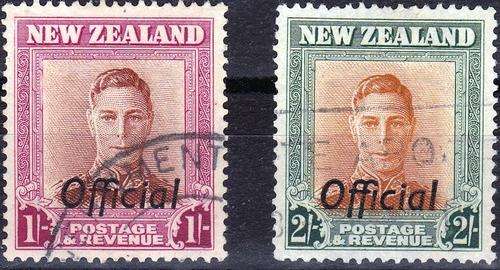 NEW ZEALAND - KGVI - "OFFICIALS" - FINE USED (SG O157/158) - CV = R 410.00 - VIEW BELOW - (AS)