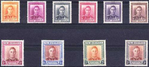 NEW ZEALAND - 1947 - KGVI - FULL SET LIGHTLY HINGED - SG680-689 - CV = R 240.00 - VIEW BELOW (GB)