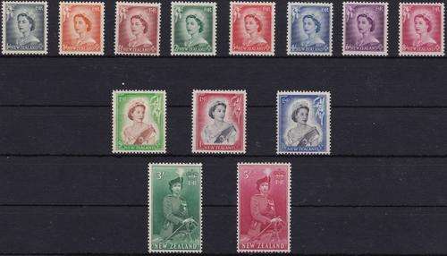 NEW ZEALAND - 1953 - QE2 - SHORT SET TO 5/- - HINGED - CV = R 640.00 - VIEW BELOW (GB)