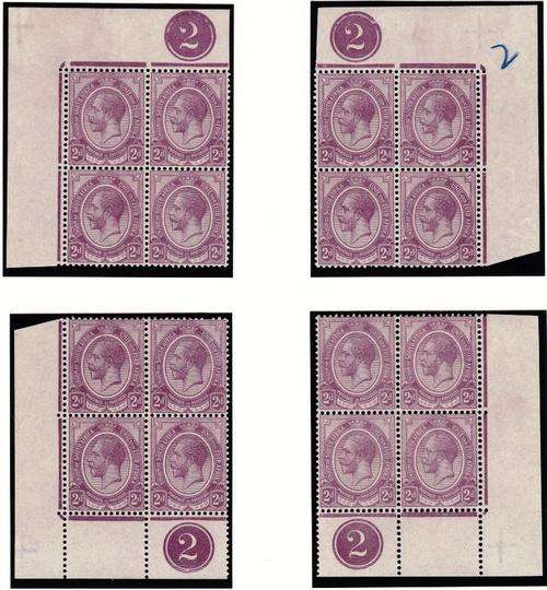 SA UNION - KINGS HEADS CONTROLS ALL 4 CORNERS - REVERSED PERFS!!!! - CV = R 4,000.00!! - READ BELOW