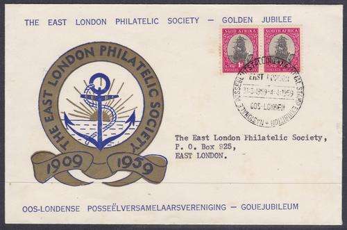 SA UNION - EAST LONDON PHILATELIC SOCIETY - GOLDEN JUBILEE - 1959 - LIMITED ISSUE - (EL)