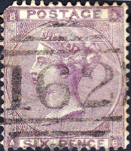 GB - QUEEN VICTORIA - SG97 - 6d LILAC - FINE USED - CAT VALUE = R 2,530.00!! - VIEW BELOW