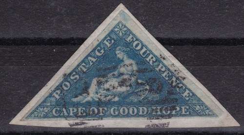 COGH - 4 PENNY TRIANGLE ON PIECE - STUNNING MARGINS!! - CV = R 1,200.00 - VIEW BELOW
