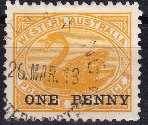 WESTERN AUSTRALIA - 1912 - ONE PENNY OVERPRINT - FINE USED - SG172 - VIEW BELOW