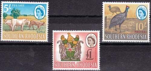 SOUTHERN RHODESIA - QE2 - TOP 3 HIGH VALUES - MOUNTED MINT - CV = R 550.00 - READ BELOW