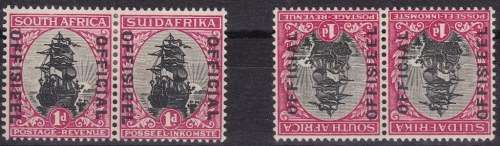 SA UNION - "OFFICIALS"- 1d MOUNTED MINT - SACC13 + 1d INV WMK (UNM) - SACC13b - CV = R 150.00