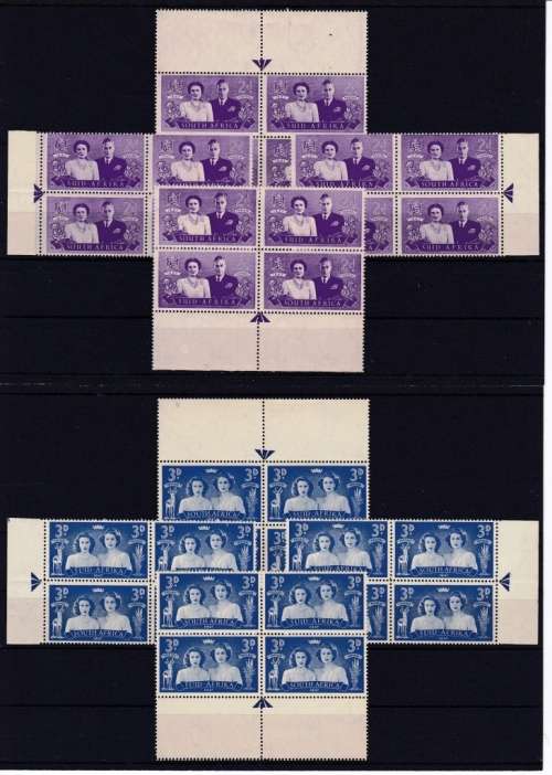 SA UNION - ROYAL VISIT 2d & 3d - ALL 4 ARROW BLOCKS EACH - UNMOUNTED - VIEW BELOW