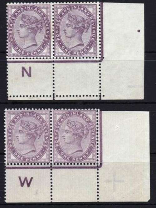 GB - QUEEN VICTORIA - 1881 - 1d LILAC CORNER CONTROLS - READ BELOW