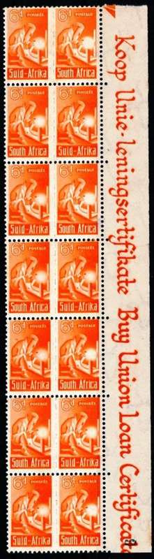 6d Bantam Stamps - BLOCK OF 14!!!  With Slogans in Margin - UNMOUNTED MINT!!