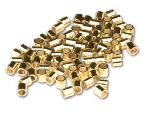Crimp Bead Tube - Gold Tone (50Pcs)