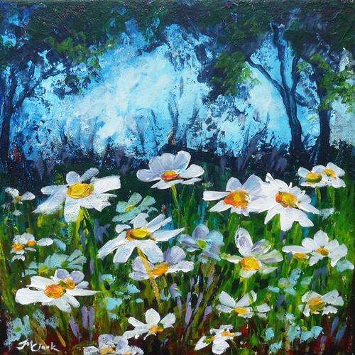 SPECIAL !!!  Acrylic Painting by Joy Clark "White Delight"