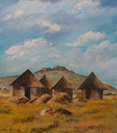 Special !!! Bids start with R1.00 !!! Acrylic Painting by Nick Stobart