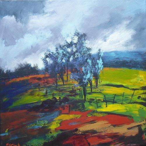 Wednesday Special !!!  Ready to Hang Acrylic Painting by Joy Clark "After the Rain"