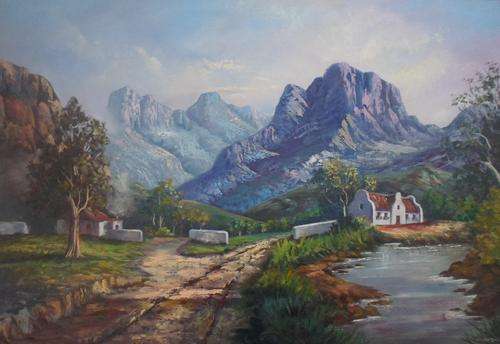 "Mountain Scenery" Oil Painting by Joy Clark