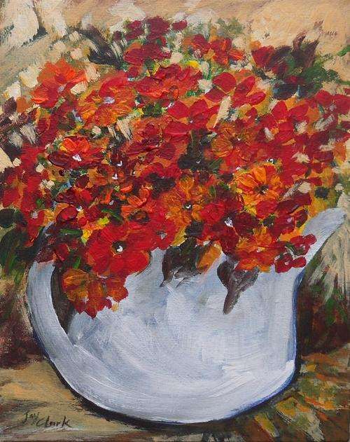 CRAZY SPECIAL!!! -  Acrylic Painting by Joy Clark - Size: 20x25 cm "Kappertjies"