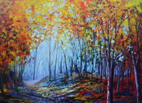 "A Brand New Day" Acrylic Painting by Joy Clark 60 x 76 x 3.5 cm - Ready to Hang