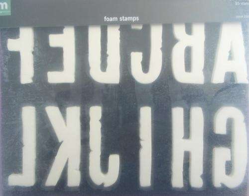 Scrapbooking - ALPHABET - FOAM STAMPS "JERSEY"