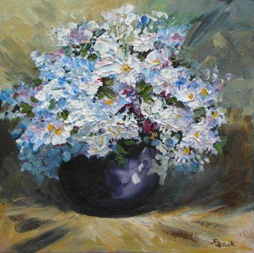 Crazy Special...!!! Acrylic painting by Joy Clark "Posy" 25 x 25 cm