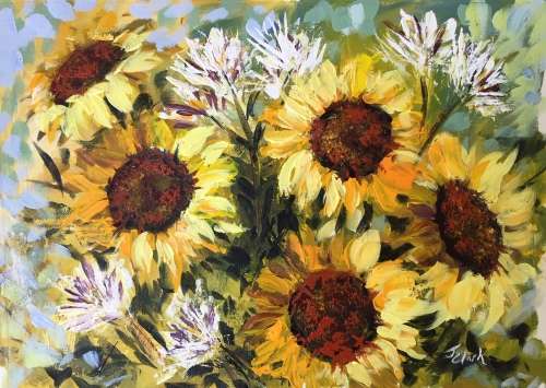 "My Garden" Original Painting by S.A. Artist, Joy Clark