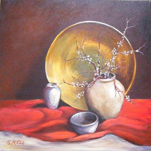 "Copper Plate on Cloth" Oil Painting by Joy Clark