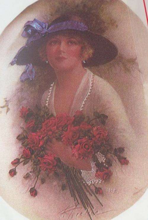 EMBROIDERY: Pattern with Assorted Silk Ribbon & Threads - joy999