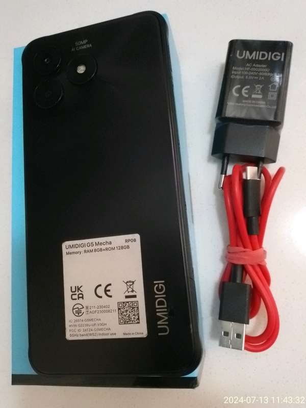 8G Ram , 128G rom. 6.6" screen UMIDIGI G5 Mecha Slim Rugged Phone