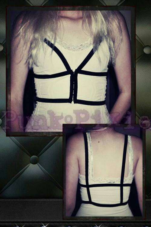 black stretchy holster/ harness clothing accessory - great for tight fitting clothing