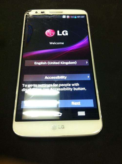 LG G2 D802 Cracked glass - White - Free Delivery!