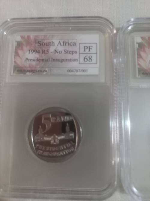 2 X 1994 R5 INOGURATION COINS PF67 SND PF68 GRADED