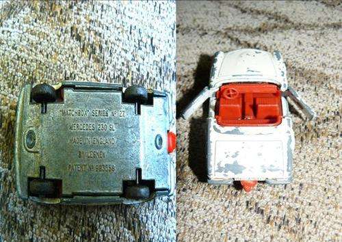 VINTAGE COLLECTORS' MERCEDES 230 SL - MATCHBOX SERIES NO 27 - ENGLAND BY LESNEY - PATENT NO: 983558