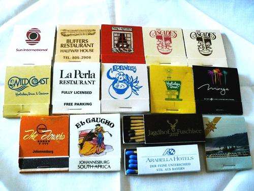 *****COLLECTORS' - FIFTEEN MATCHBOOKS/MATCHBOXES WITH MATCHES - SHIPPING R30 IN SA***