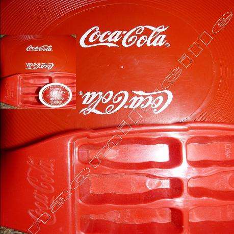 *****2 1/2 COCA COLA COLLECTABLES - FRIZBEE, ICE CUBE TRAY AND HALF A SPIN TOP :-)*****