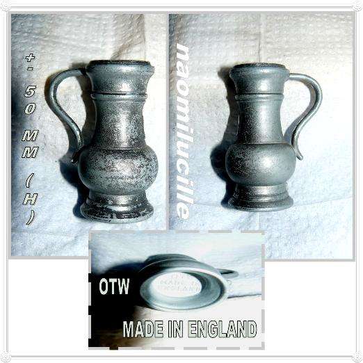 ***VINTAGE MINIATURE/PRINTERS TRAY PEWTER/METAL JUG/URN- OTW - MADE IN ENGLAND - COLLECTIBLE***