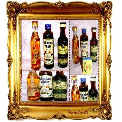 *****THREE COLLECTABLE miniature/SMALL?? LIQUOR BOTTLES - SEALED, ORIGINAL LABELS*******