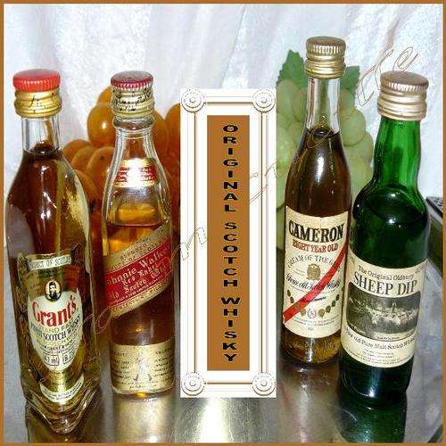 **COLLECTORS' FOUR  SCOTCH WHISKY'S - GRANTS,JOHNNIE WALKER,CAMERON, SHEEP DIP-SEALED AND FULL *****