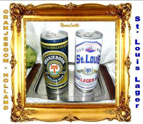 ***ORANJEBOOM-HOLLAND & ST LOUIS-BOTSWANA, LAGER BEER/CANS FULL AND SEALED - VERY GOOD CONDITION***