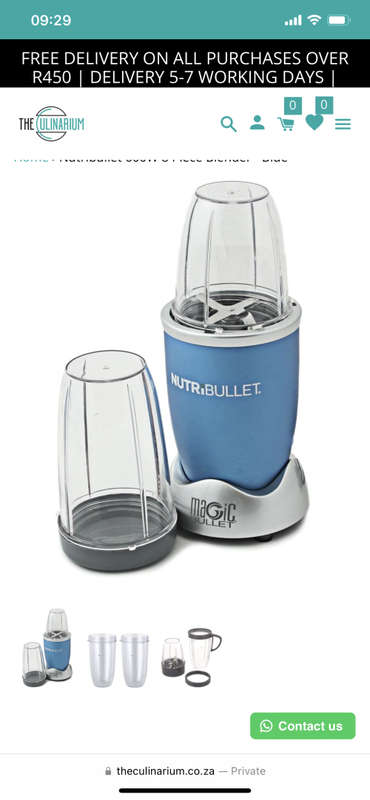 Nutribullet 600W 8 Piece Blender - Blue