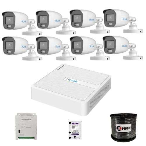 Hilook 8 Channel 1080p ColorVu Complete Kit - Security Camera (Brand New)