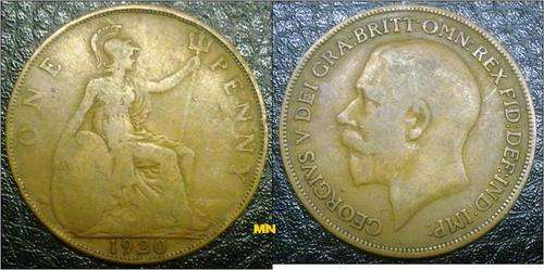 1920 Britain one penny