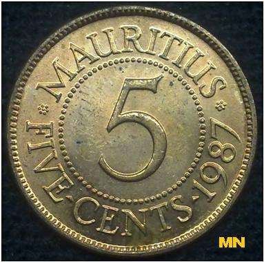 Mauritius - Five cents 1987 AU