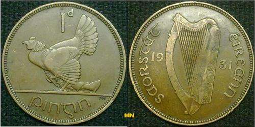 Ireland - 1d - 1 Pingin - 1931