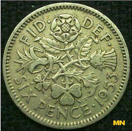 Great Britain - Six Pence - 1953