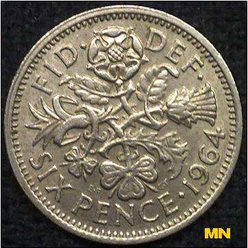 Great Britain - Six Pence - 1964