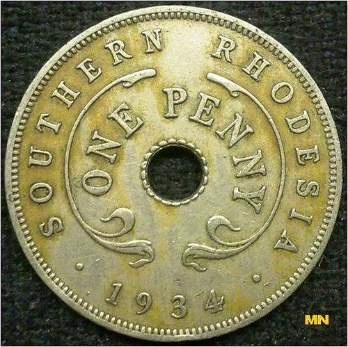 Southern Rhodesia - One Penny - 1934