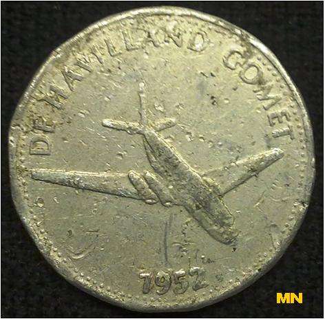Man in Flight - Chell token - (De Havilland Comet - 1952)