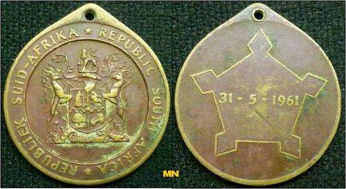 Republic of South Africa 31-5-1961 Medallion